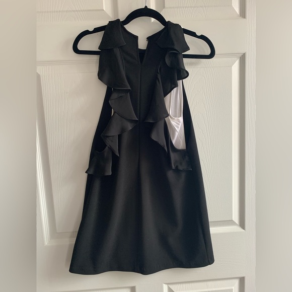 Zara Black Mini Dress with White Tank Slip - Size S - Picture 4 of 6